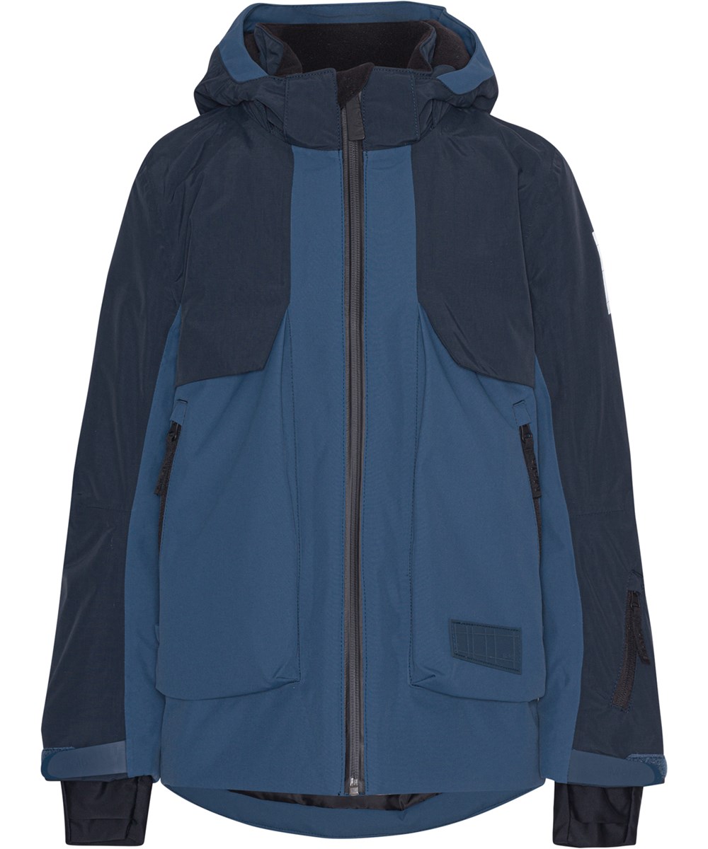 Alpine - Dark Denim - Recycled ski jacket in two-tone blue