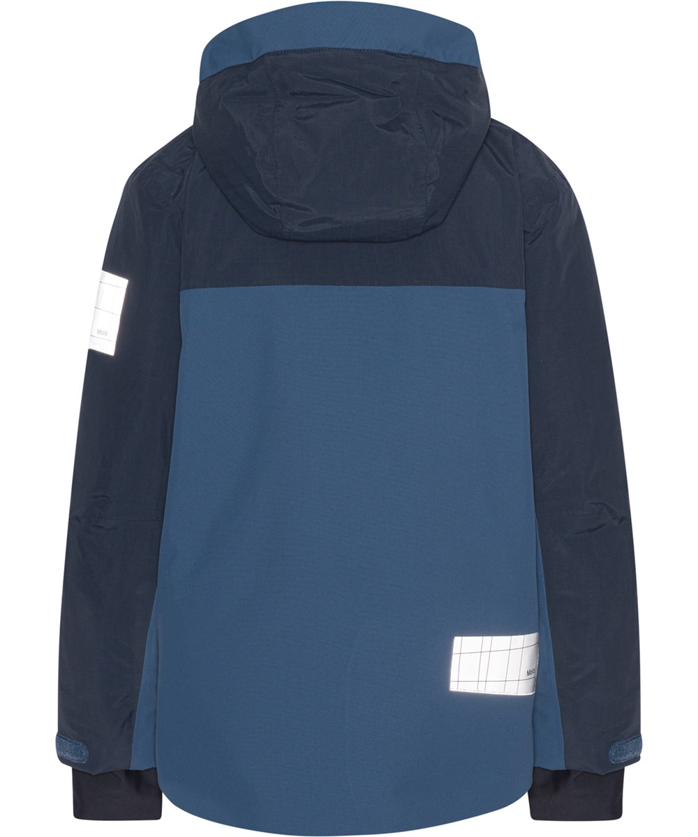 Alpine - Dark Denim - Recycled ski jacket in two-tone blue