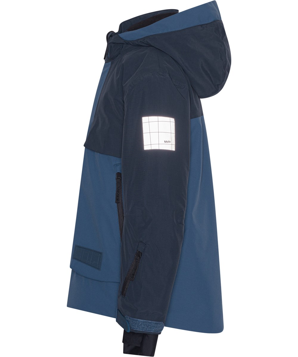 Alpine - Dark Denim - Recycled ski jacket in two-tone blue