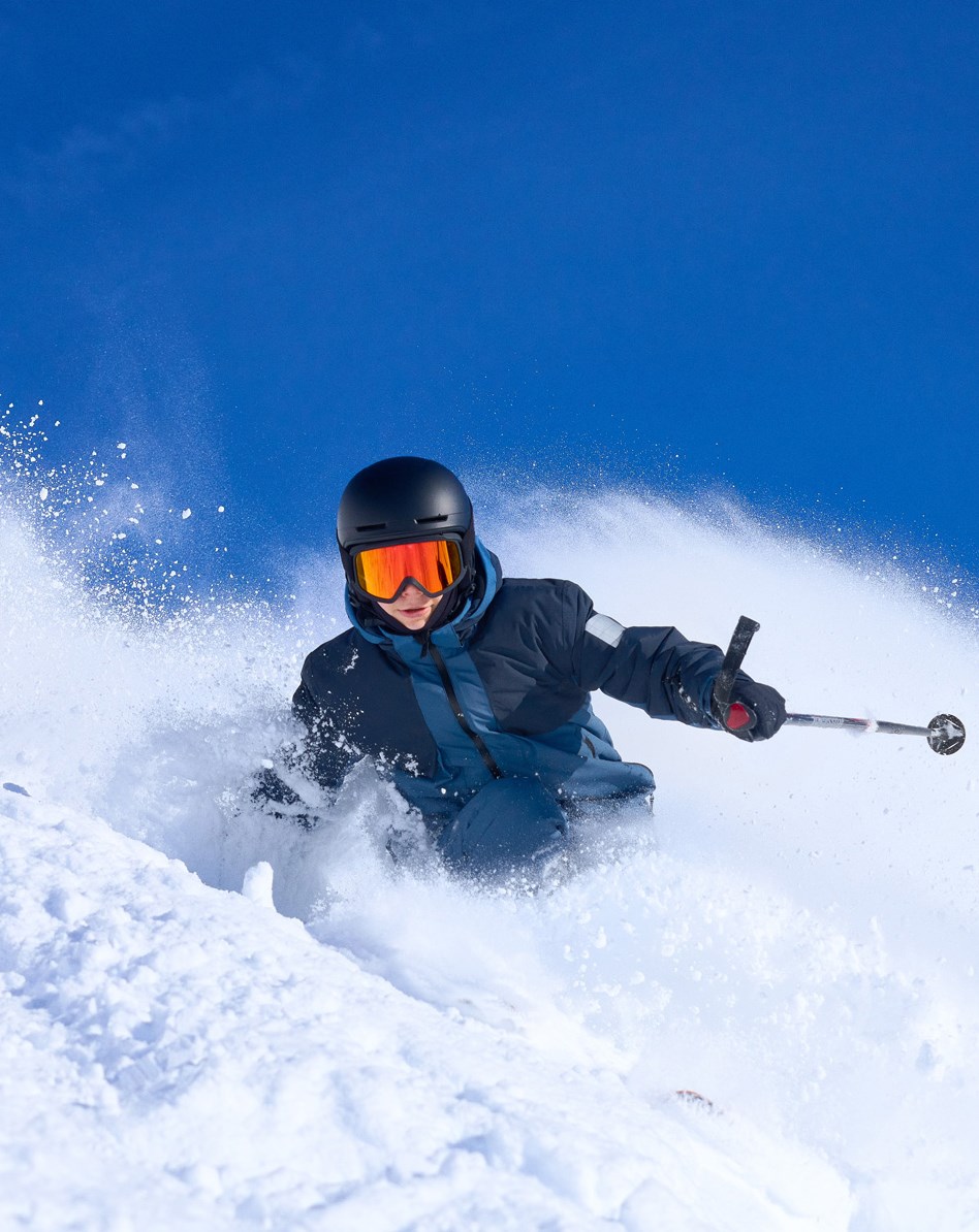Alpine - Dark Denim - Recycled ski jacket in two-tone blue