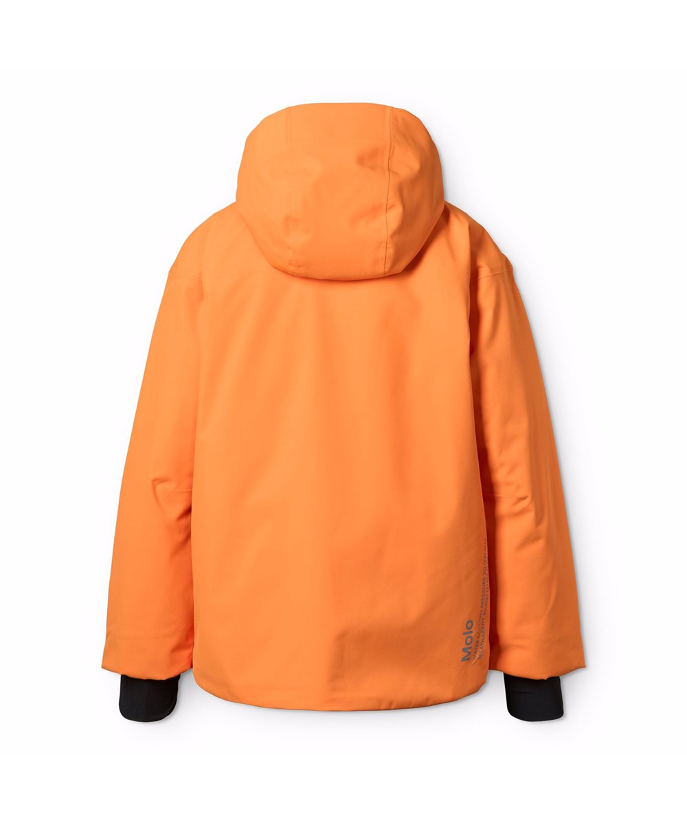 Alpine - Lava Orange - Wind and waterproof orange winter jacket for children made of recycled polyester, padded with 3M™ Thinsulate™.