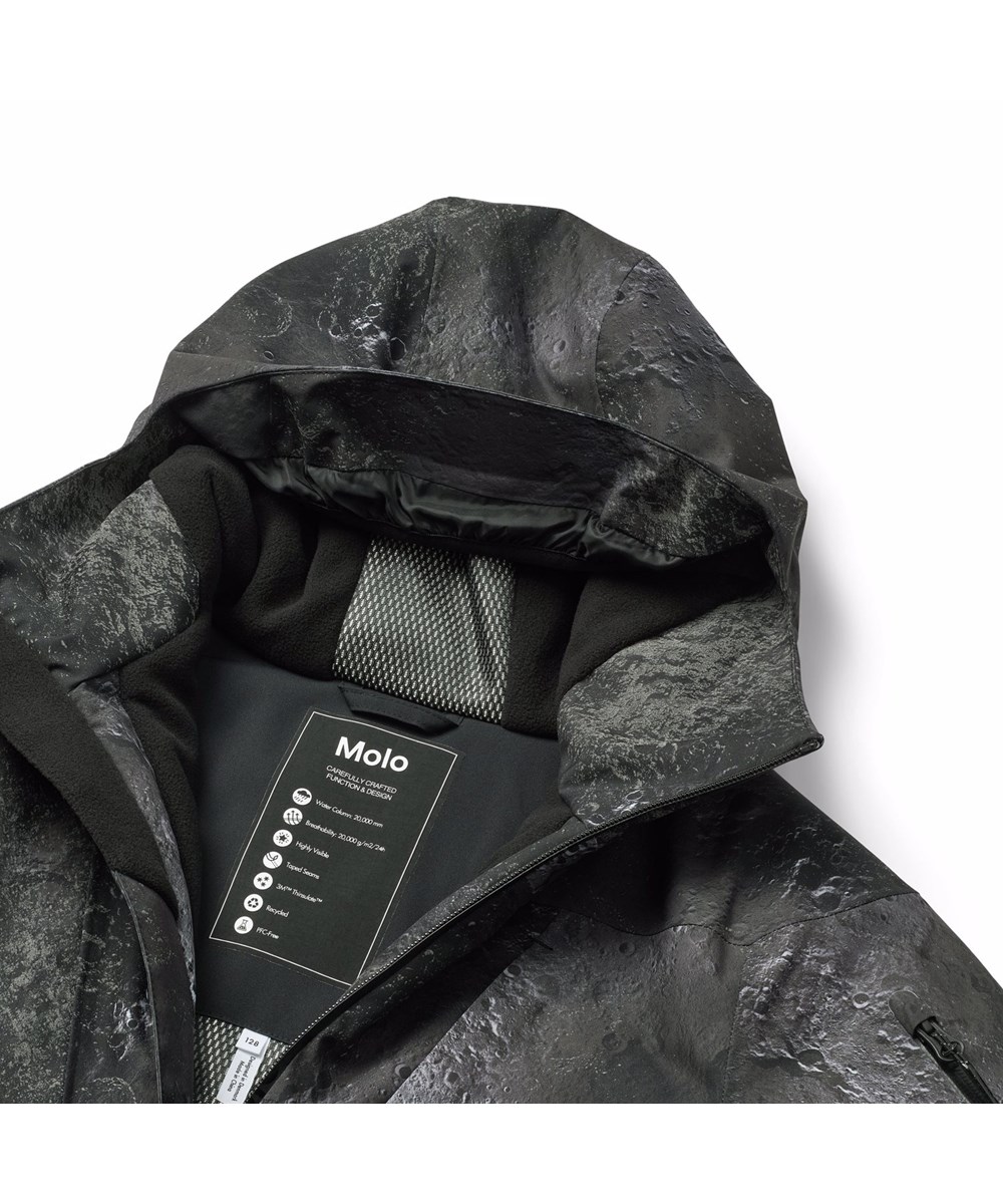 Alpine - Moon - Wind and waterproof grey winter jacket for children made of recycled polyester, padded with 3M™ Thinsulate™.