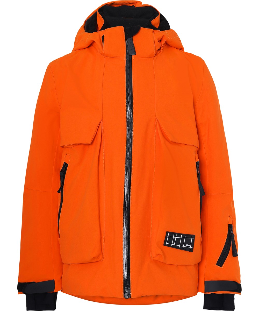 Alpine Recycle - Flame - Recycled orange ski winter jacket