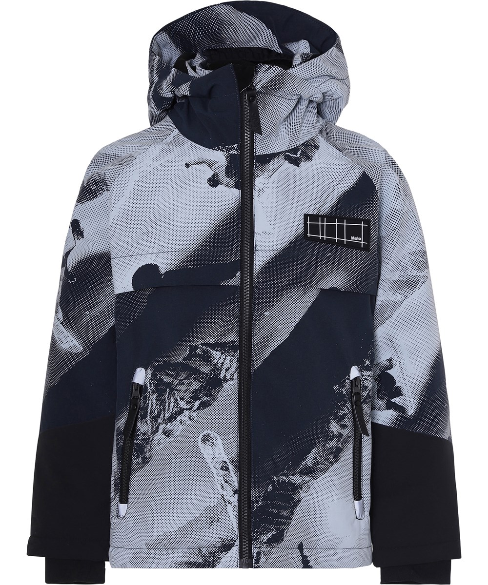 Castor - 2 Tones - Waterproof winter jacket with futuristic print
