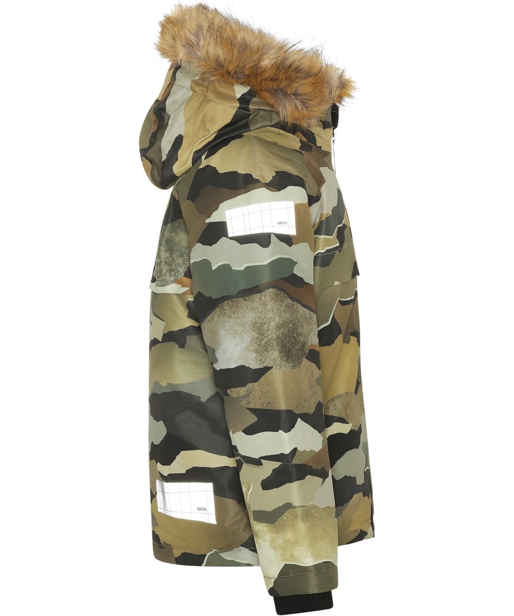 Castor Fur - Autumn Camo - Recycled winter jacket with camouflage print