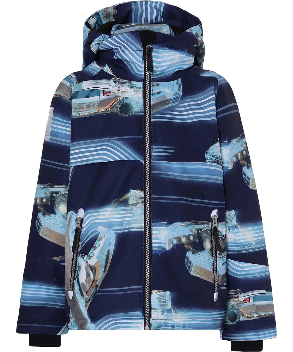 Castor - Past Now Future - Waterproof winter jacket with futuristic print