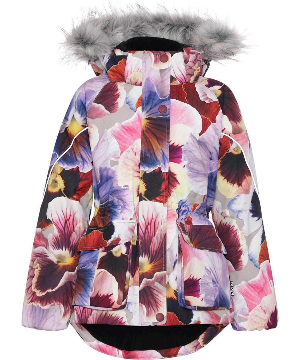 Cathy Fur - Giant Floral - Recycled winter jacket with flower print