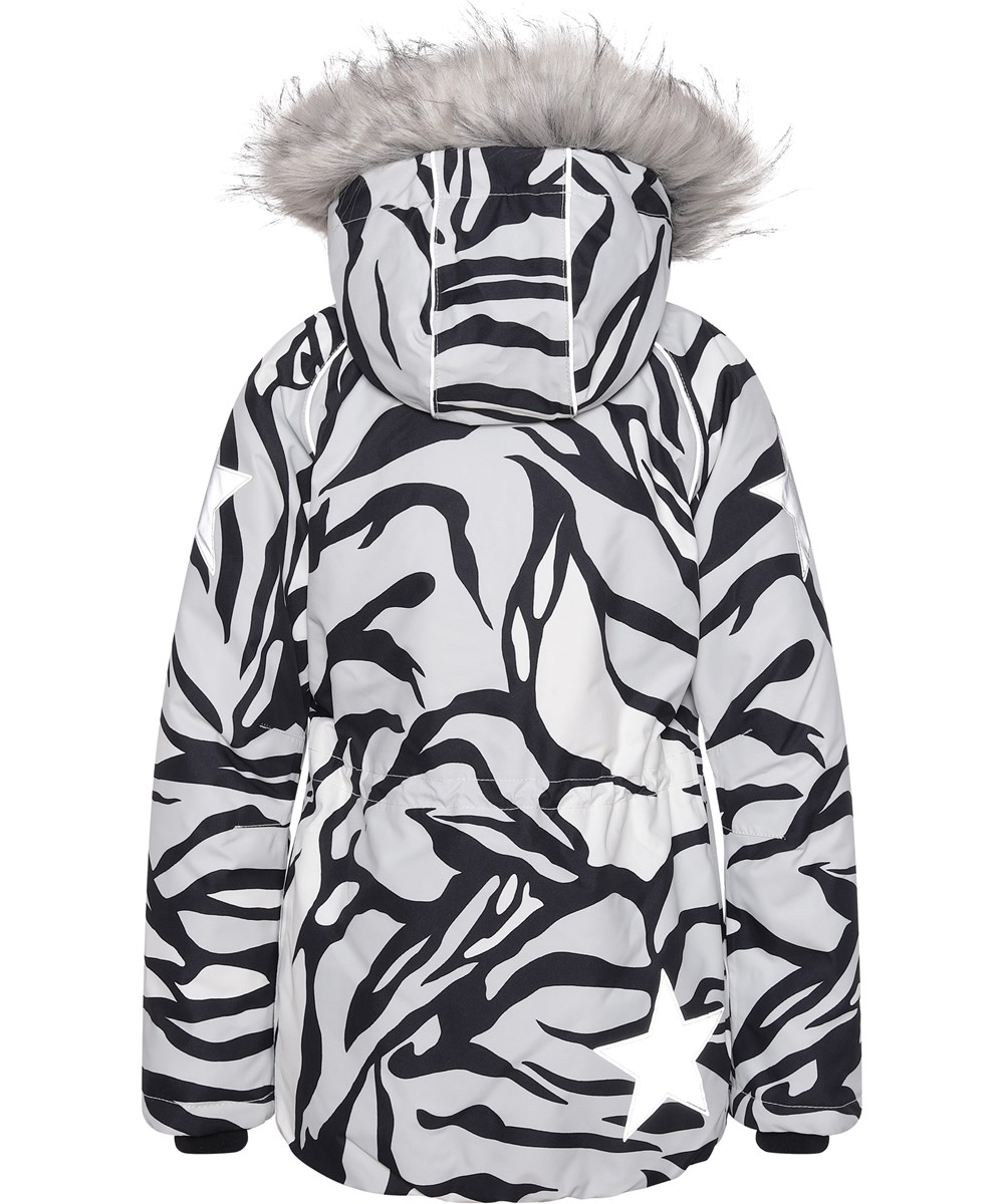 Cathy Fur - Graphic Tiger - Tiger print winter jacket yellow fur