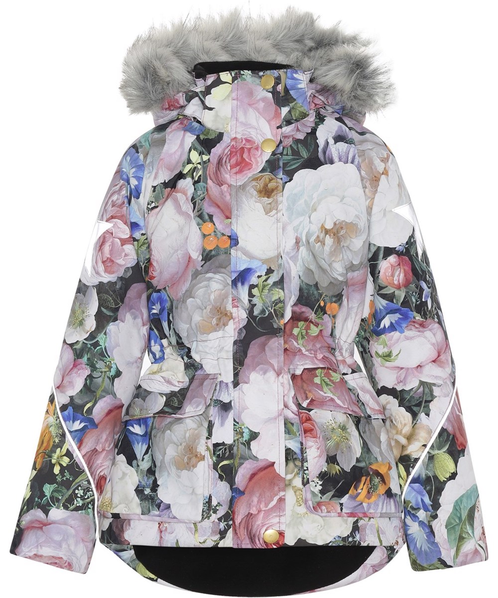 Cathy Fur - Still Life - Recycled winter jacket in floral print 