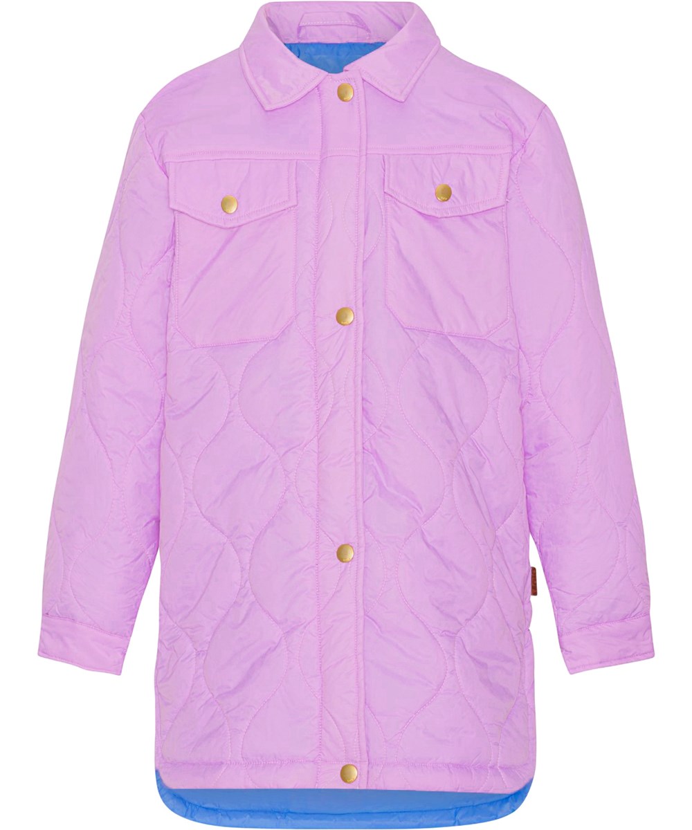 Hadlee - Helio - Quilted, water repellent, children's coat in purple