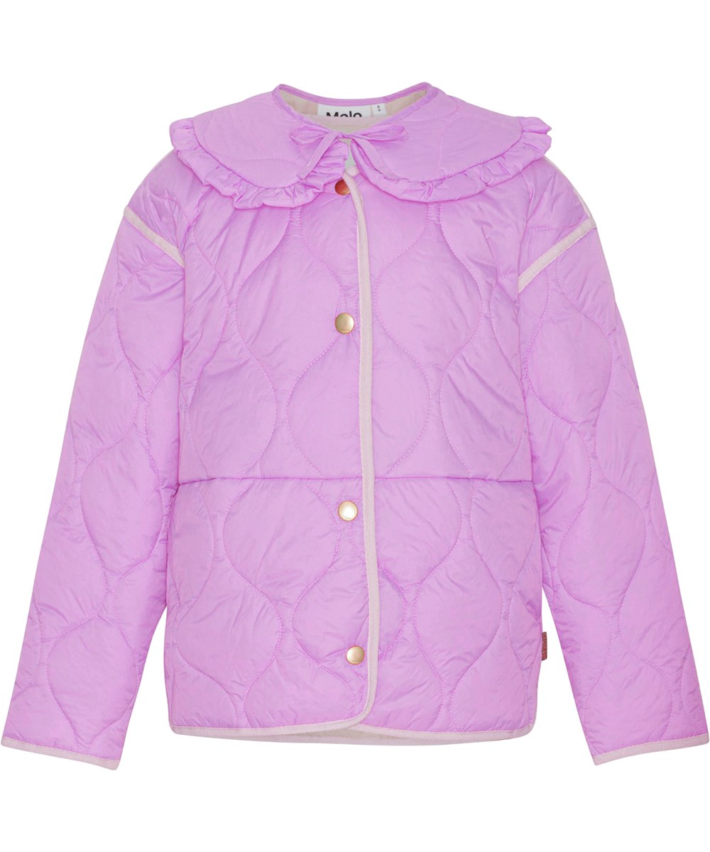 Hailey Helio Purple, quilted children's summer jacket with