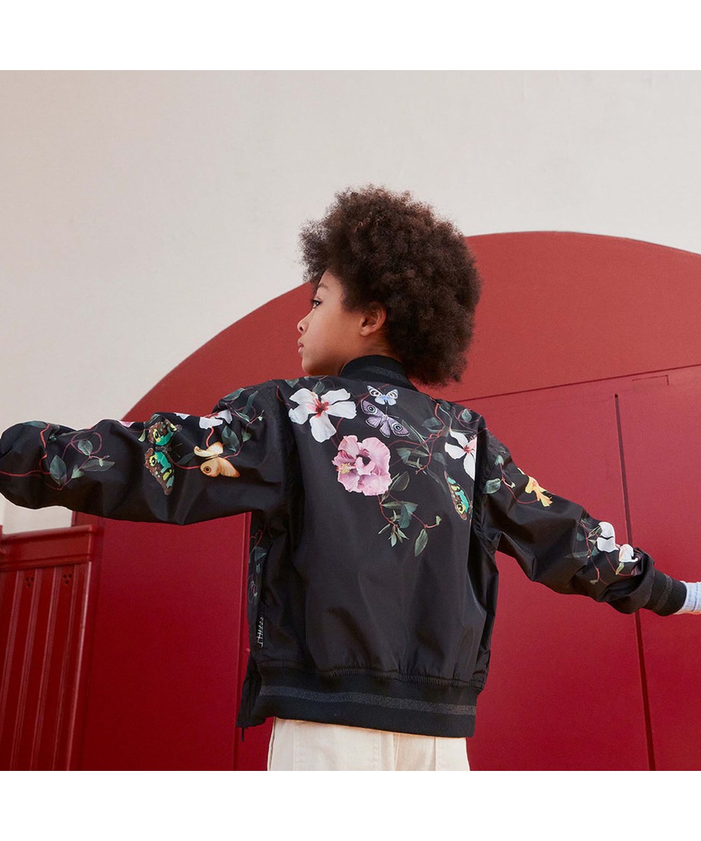 Haliva - Evening Jungle - Bomber jacket butterfly print 