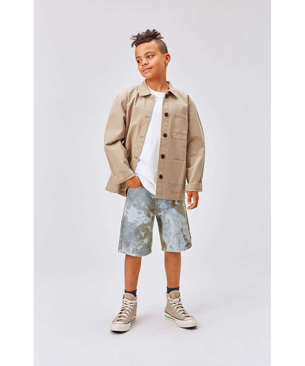 Halley - Rock - Cotton jacket with collar and patch pockets