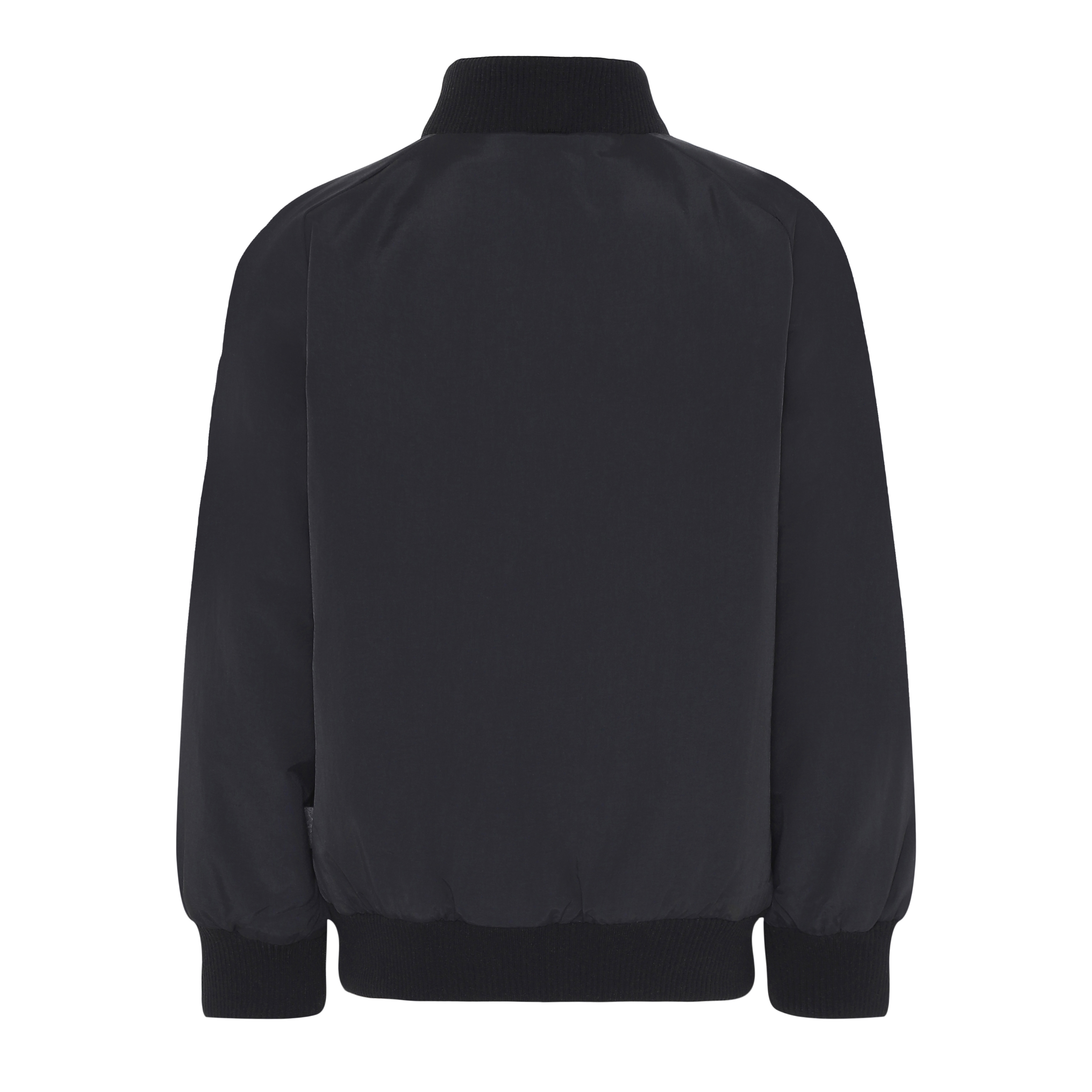 Han - Very Black - Black bomber jacket with stripe. - Molo