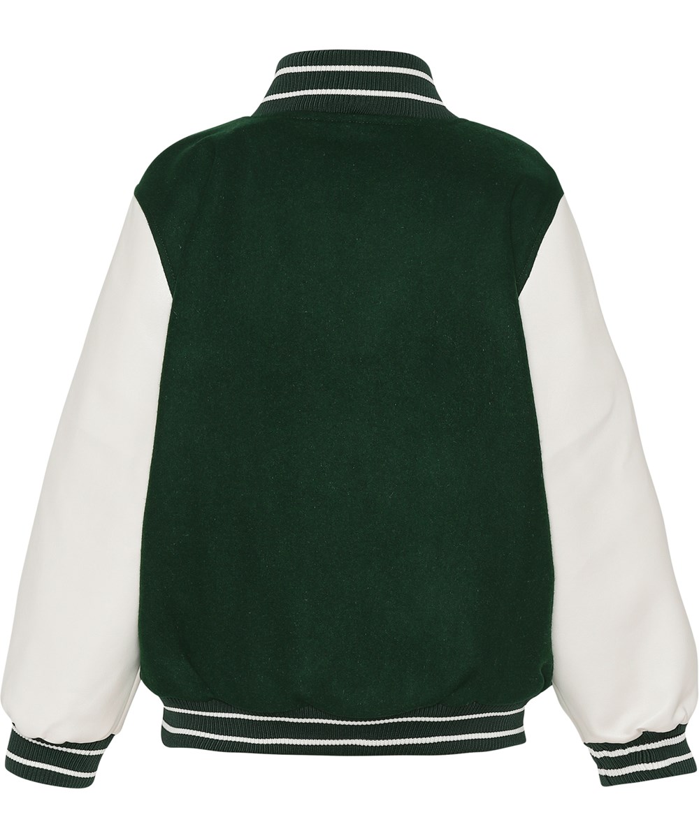 Hani - Eden - Good vibes baseball jacket in green and white
