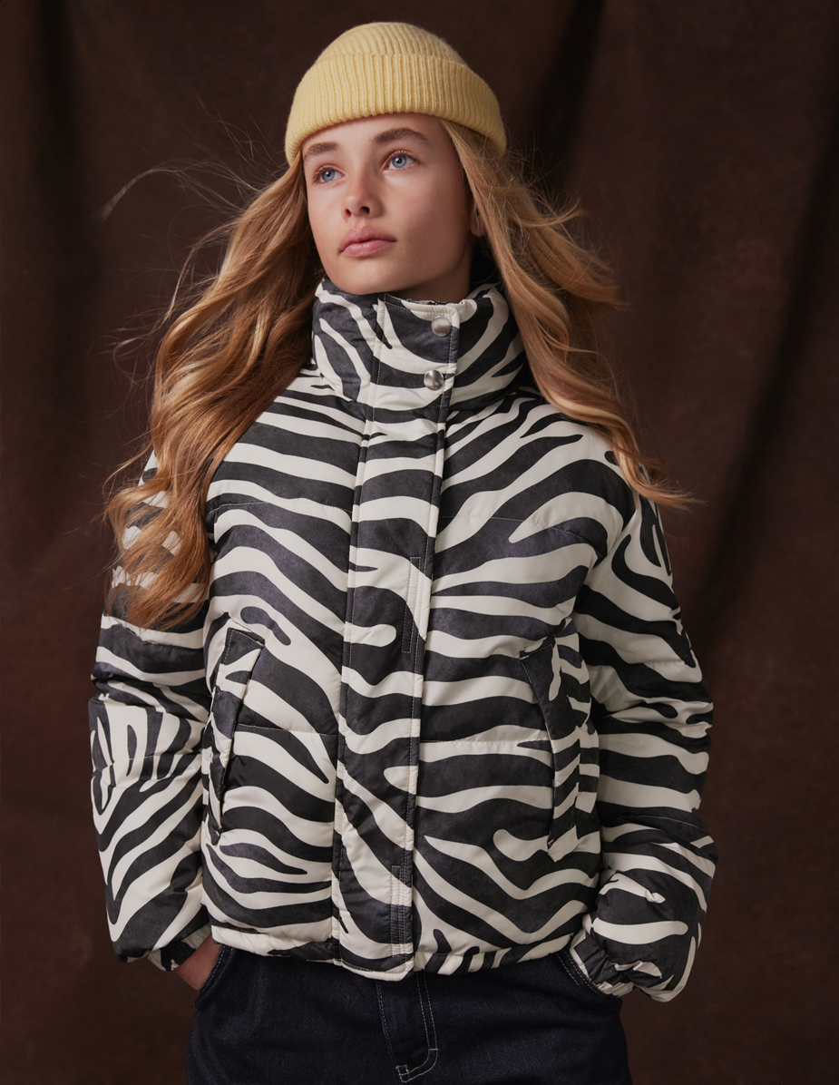 Hansine - Zebra - Water-repellent jacket for children in recycled