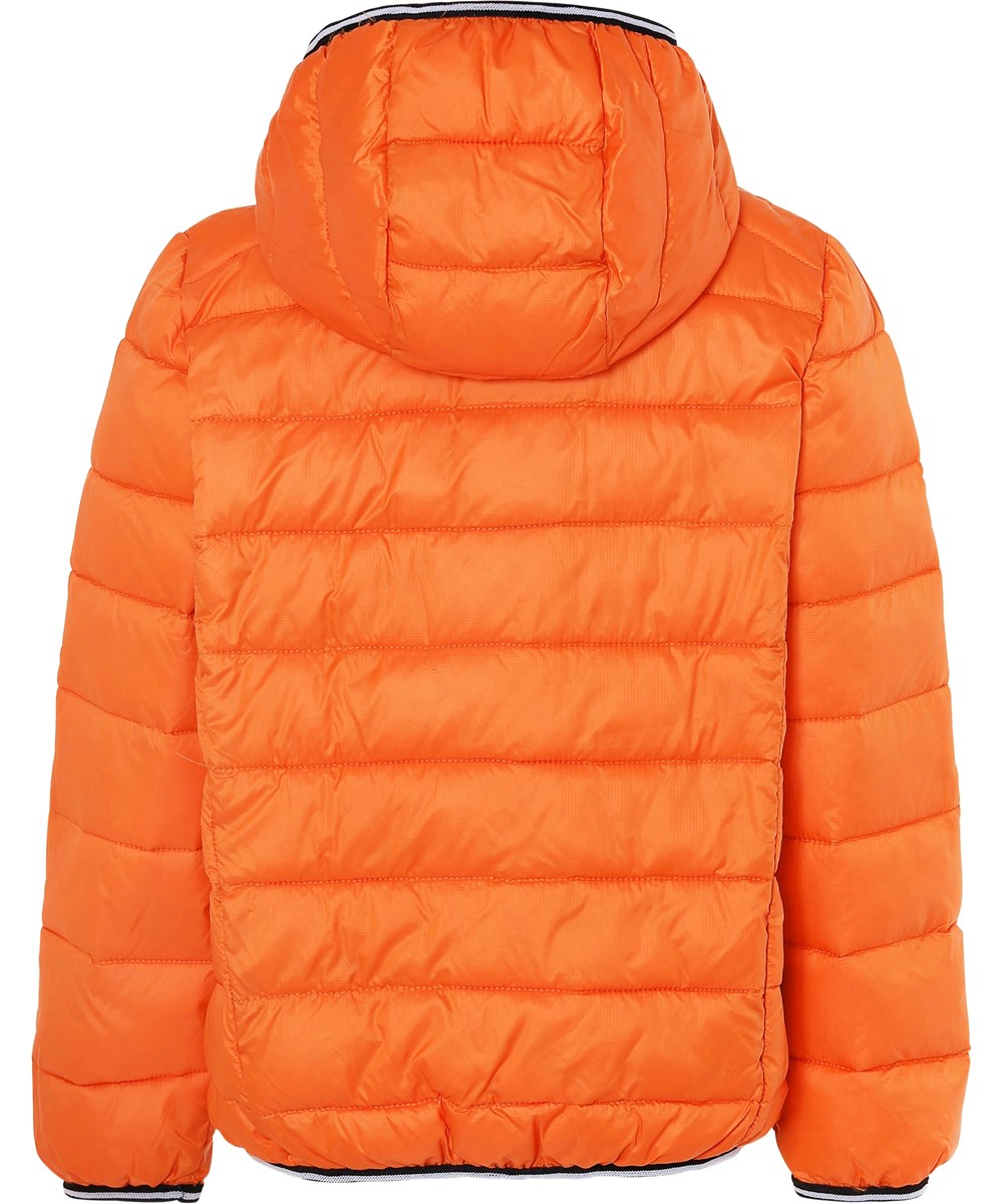 Hao - Signal Orange - Orange winter down jacket with golden lining 