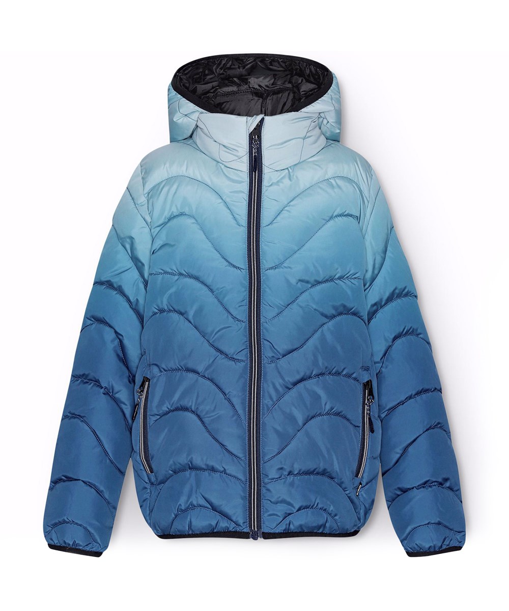 Hao - Vibrant Blue - Water-repellent children's puffer jacket in blue gradient colours.