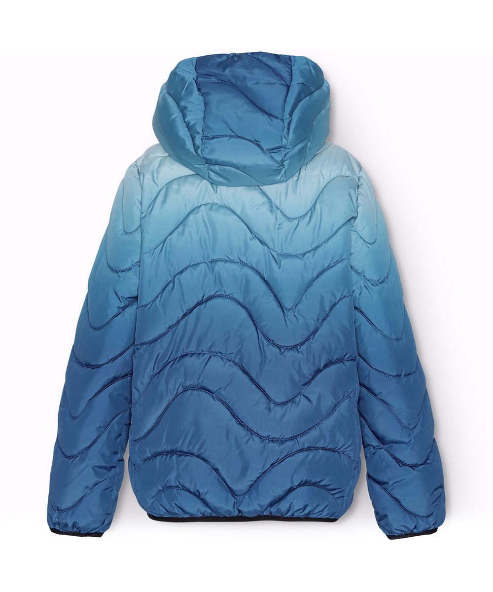 Hao - Vibrant Blue - Water-repellent children's puffer jacket in blue gradient colours.