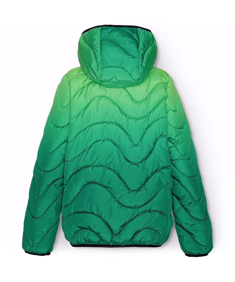 Hao - Vivid Green - Water-repellent children's puffer jacket in green gradient colours