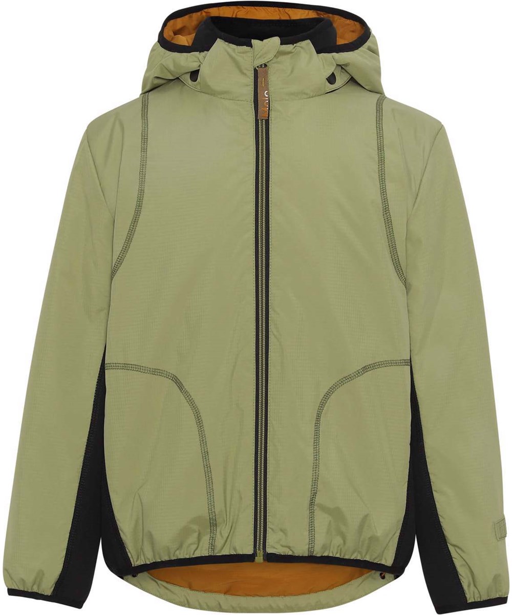 Haris - Cedar - Recycled sporty windbreaker in green ripstop
