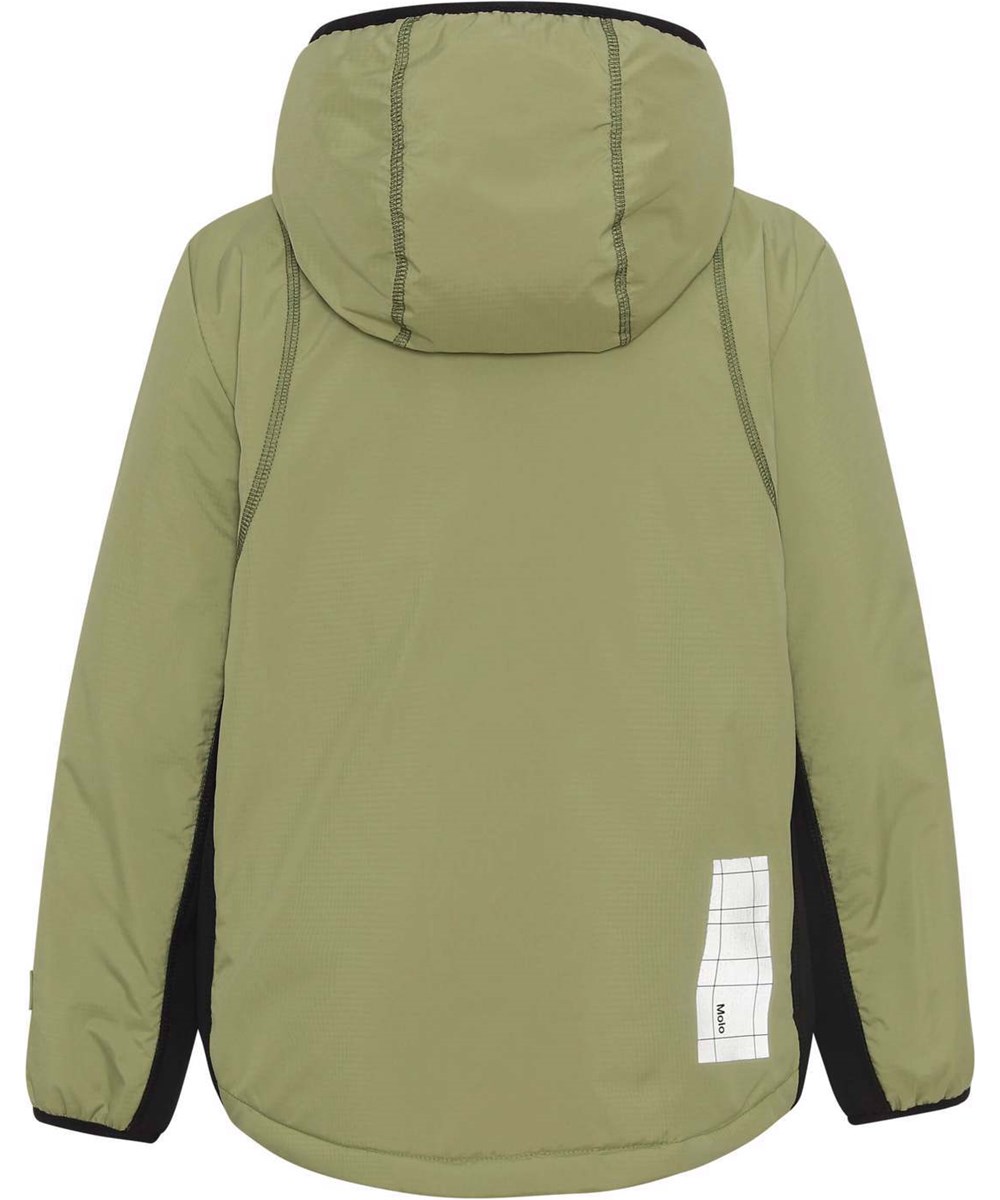 Haris - Cedar - Recycled sporty windbreaker in green ripstop