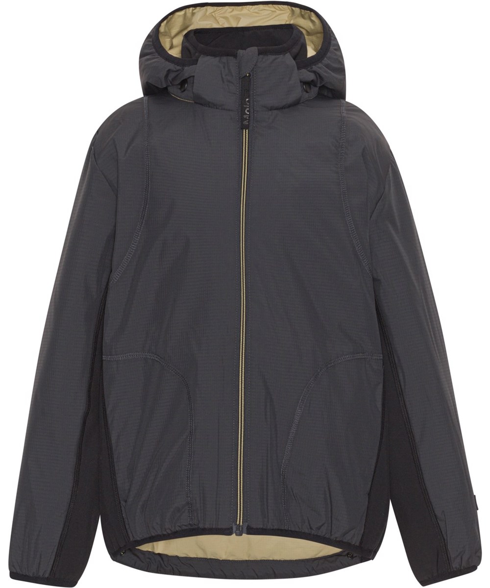 Haris - Space Grey - Packable recycled grey jacket 