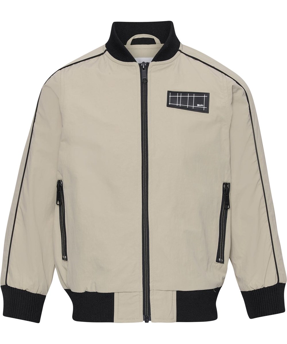 Harl - Sand - Sand coloured bomber jacket with black