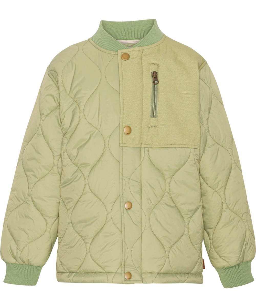 Harold - Sage - Water repellent, children's jacket in light green