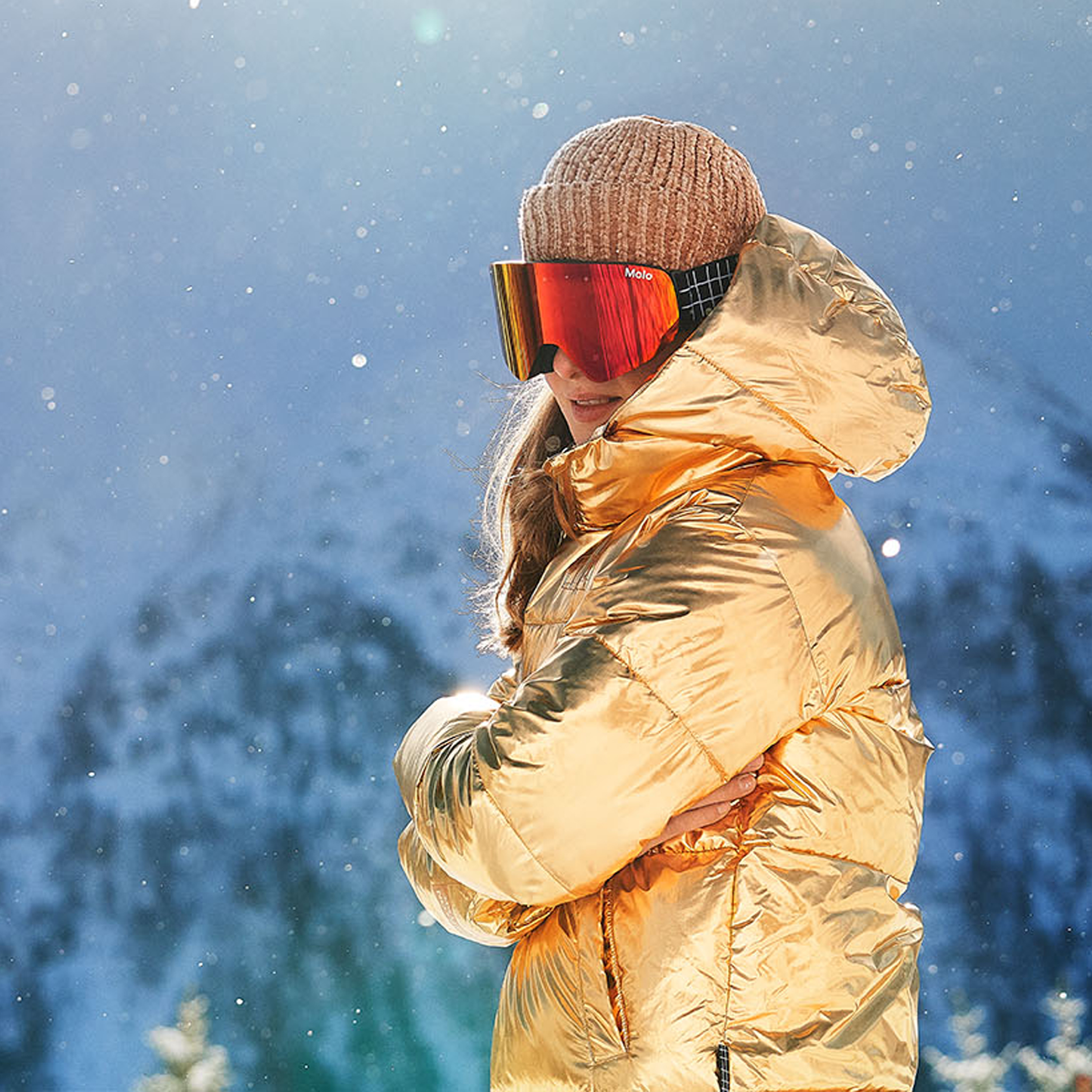 Harper - Golden - Gold down coat - Molo