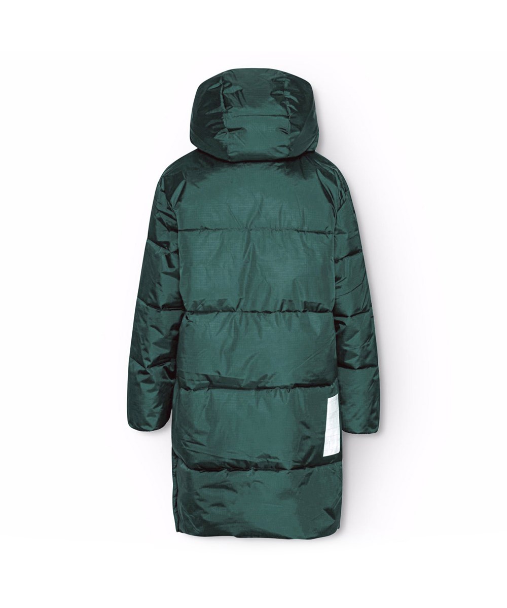 Harper - Ponderosa Pine - Petroleum green puffer jacket for children in recycled polyester.