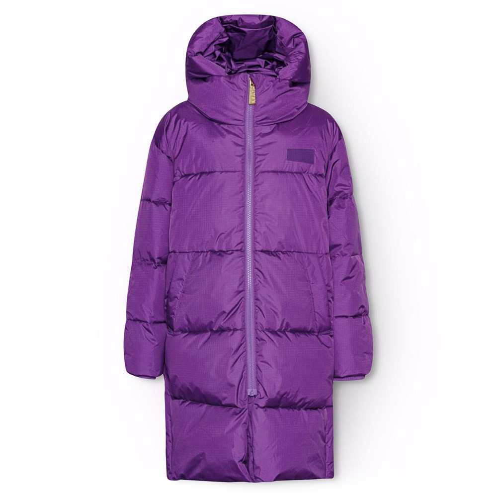 Harper Warm Purple Purple puffer jacket for children in