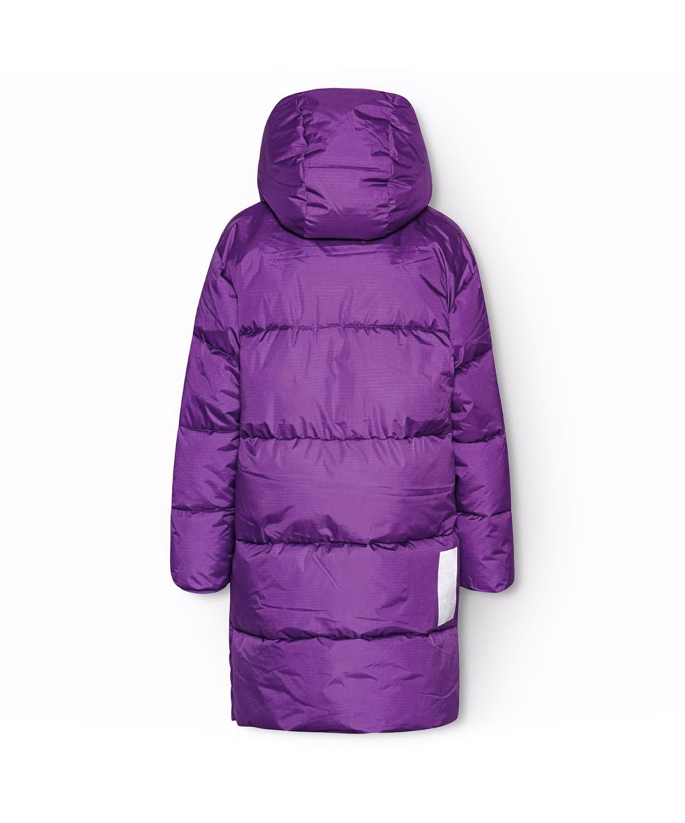 Harper - Warm Purple - Purple puffer jacket for children in recycled polyester.