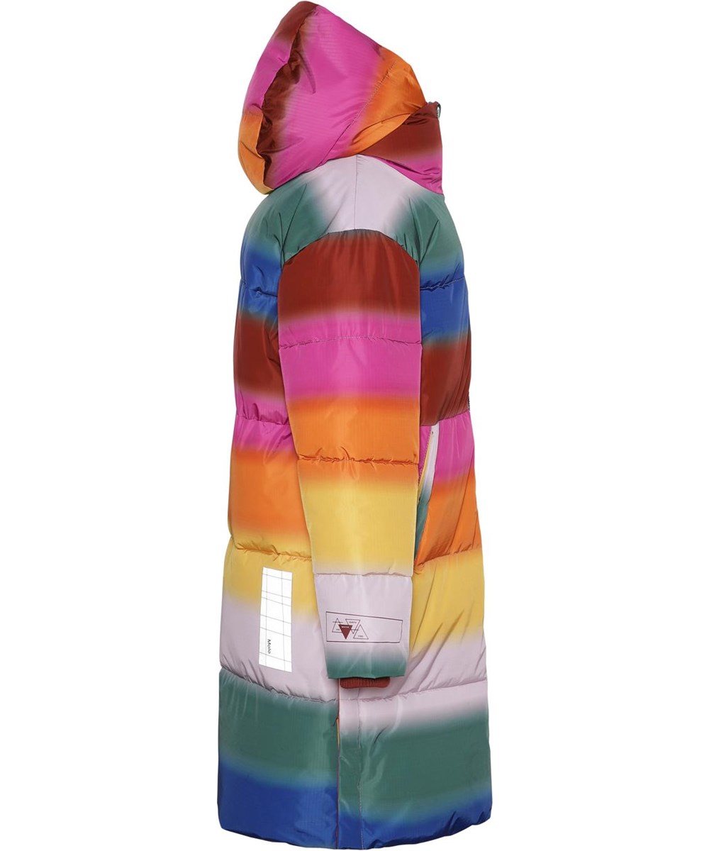 Harper - Glowy Rainbow - Warm, rainbow coloured recycled warm coat