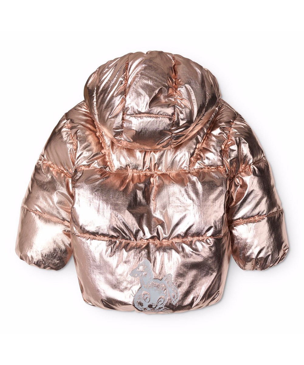 Harpo - Copper - Copper-colored jacket for the little ones made of recycled polyester with a detachable hood.