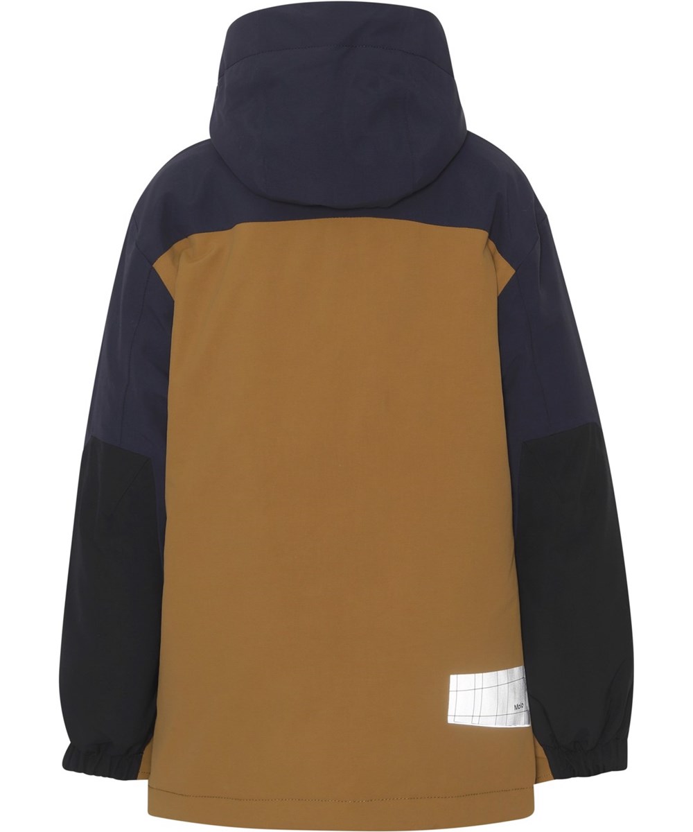Harrison - Galaxy Block - Blue and brown waterproof and recycled jacket