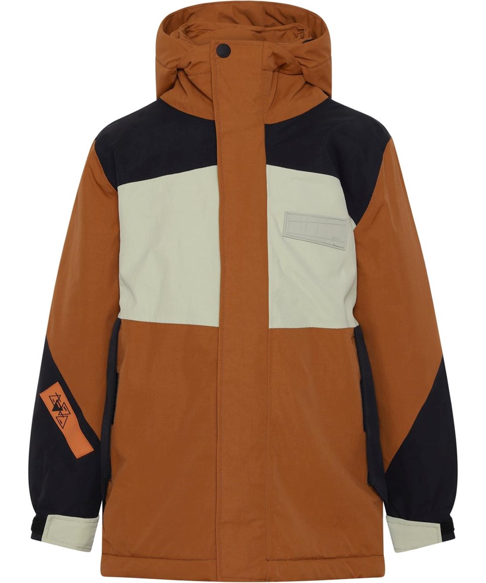 Harrison - Iron - Recycled brown, black and beige jacket 