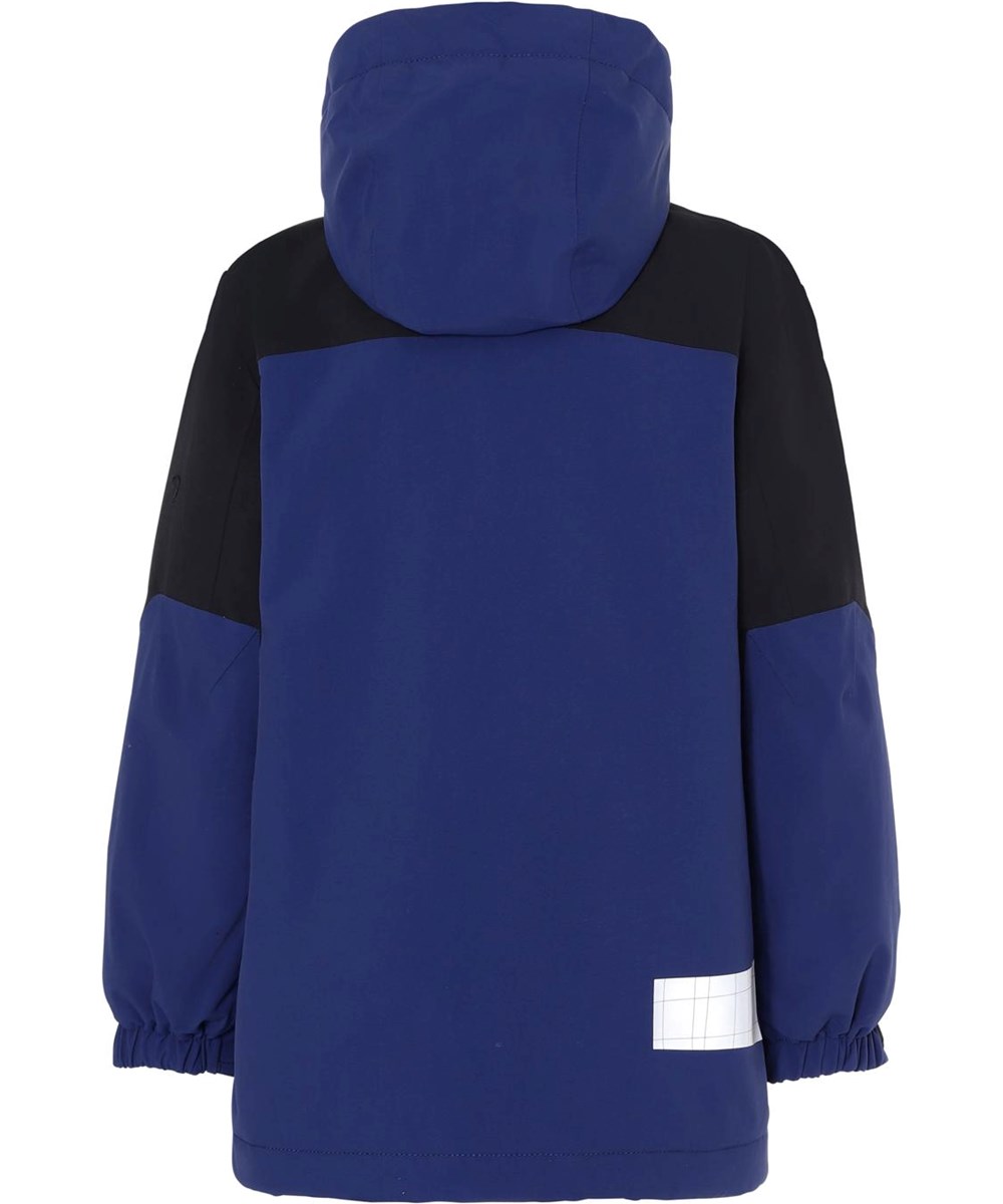 Harrison Recycle - Ink Blue - Recycled blue winter jacket with black