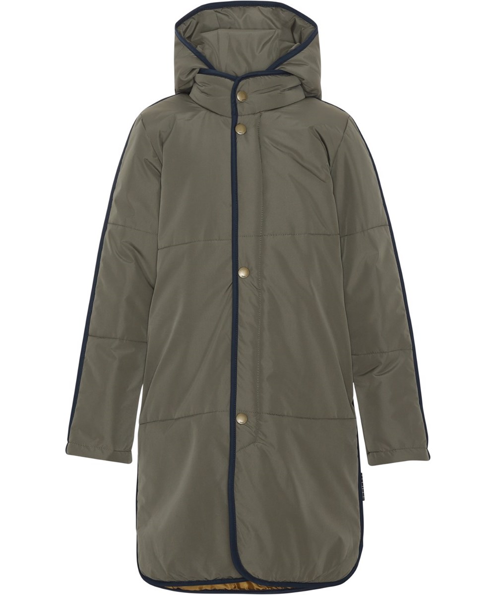 Hasina - Vegetation - Long, green recycled water repellent coat