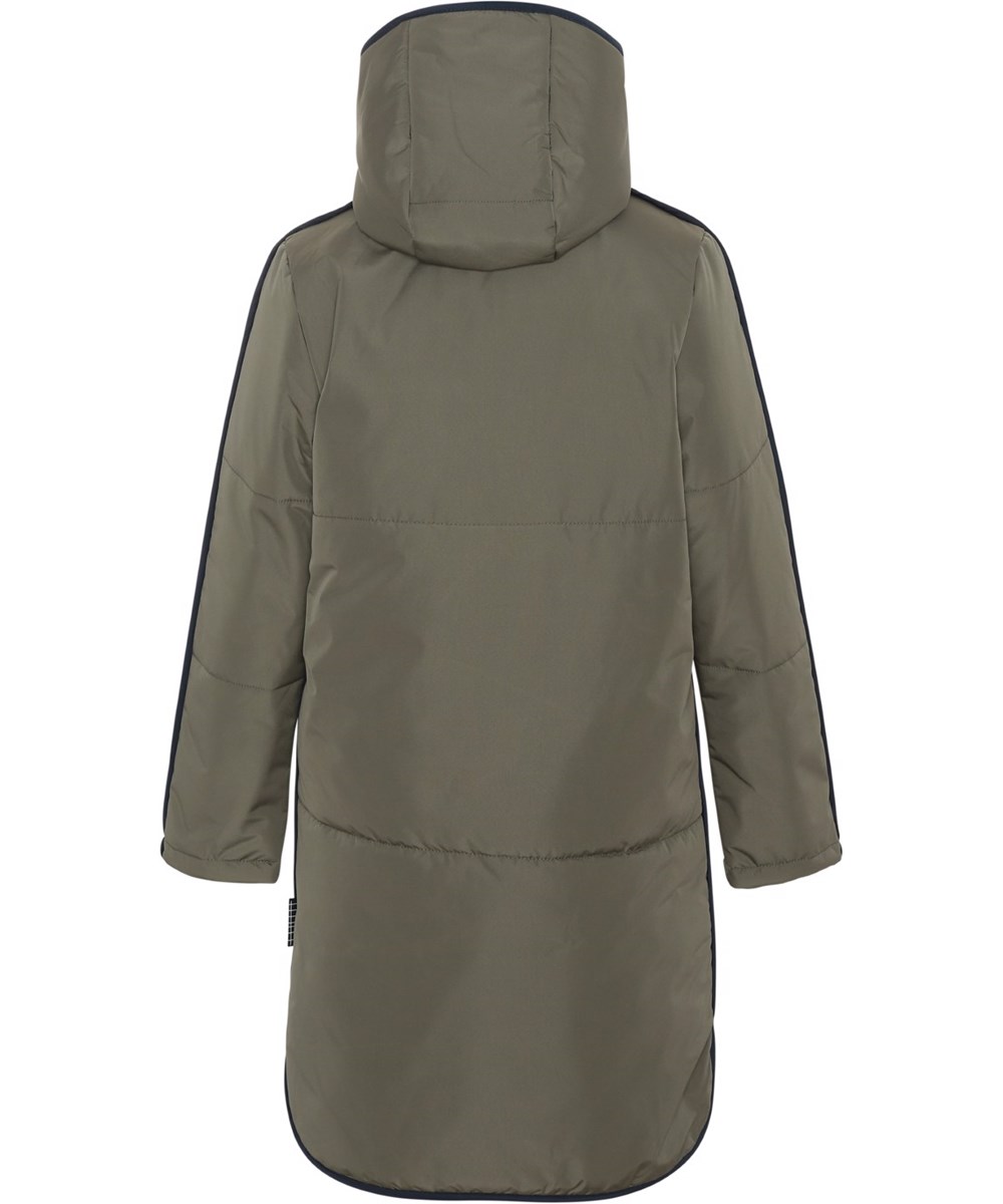 Hasina - Vegetation - Long, green recycled water repellent coat