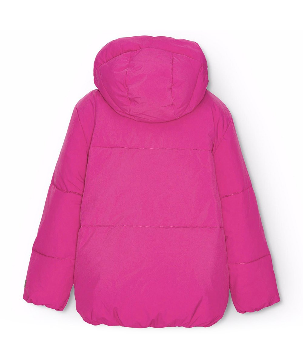 Hayden - Baya Pink - Water-repellent pink jacket for children made from recycled nylon.