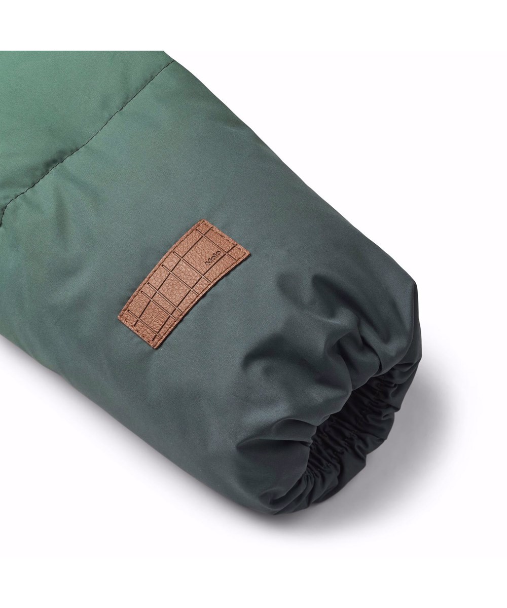 Hayden - Green Shades - Water-repellent jacket for children in recycled polyester in green gradient colours.