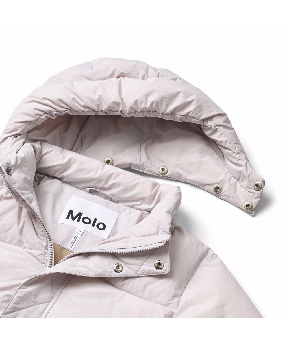 Hayden - Lilac Marble - Light water-repellent jacket for children made of recycled nylon and recycled polyester filling.