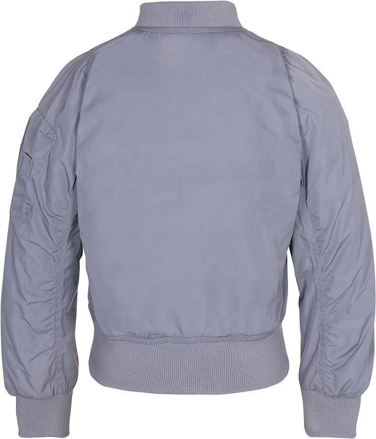 Haylee - Alloy - Grey bomber jacket