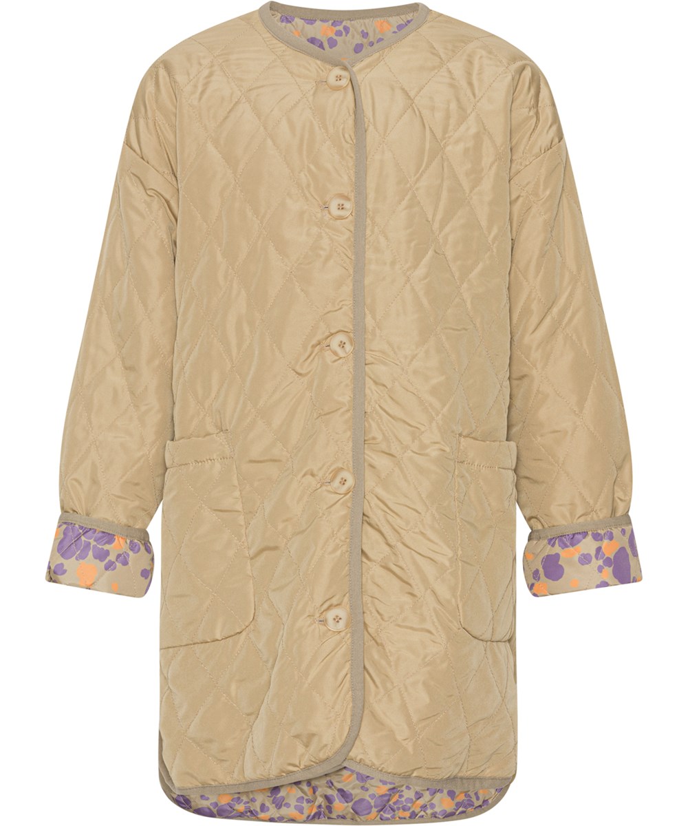 Hedvig - Graphic Flowers - Reversible quilted coat 