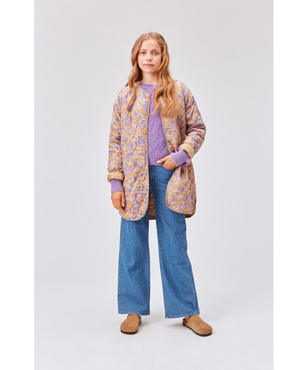 Hedvig - Graphic Flowers - Reversible quilted coat 