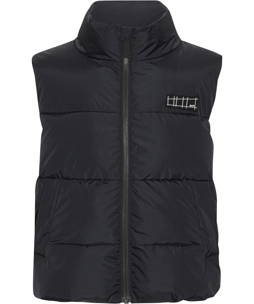 Heike - Black - Recycled black down vest