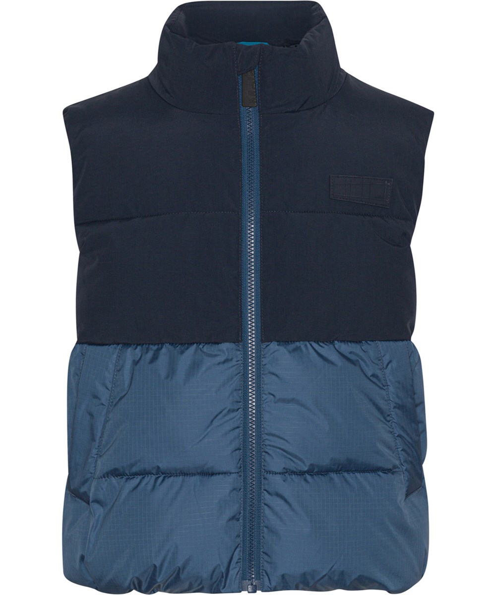Heike - Dark Denim - Recycled blue down vest