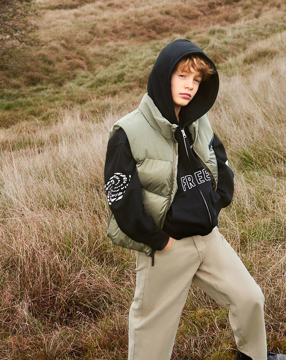 Heike - Dusty Green - Recycled down vest in green