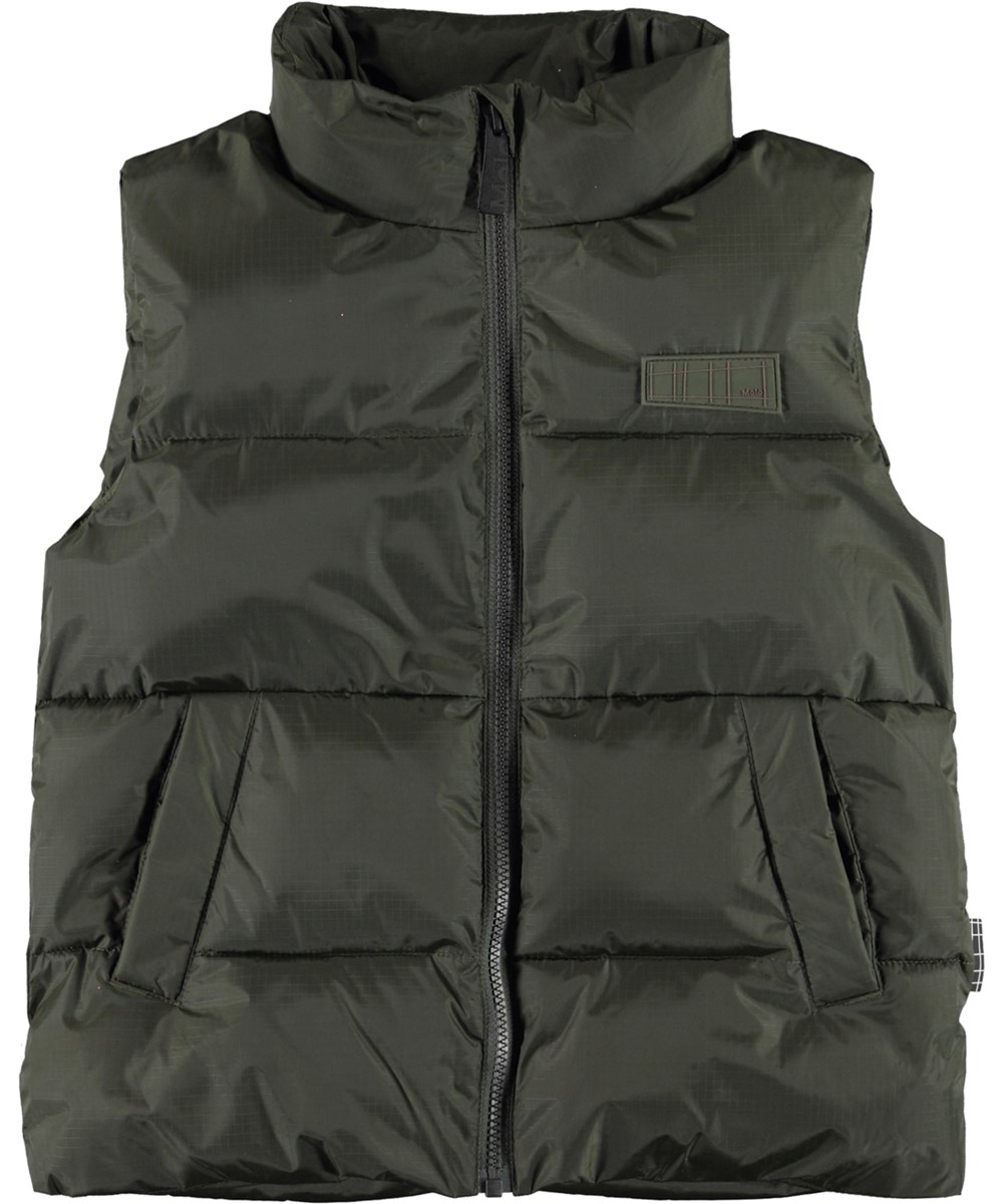 Heike - Forest - Recycled dark green down vest